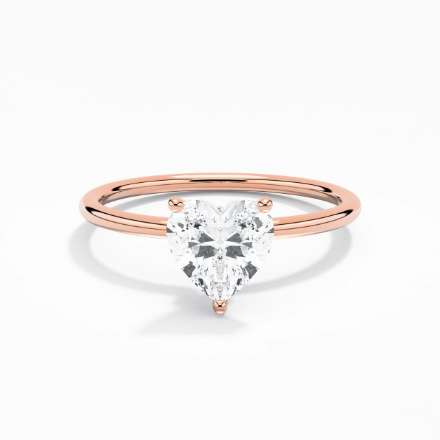 1.00ct Moissanite Engagement Ring 18K Rose Gold