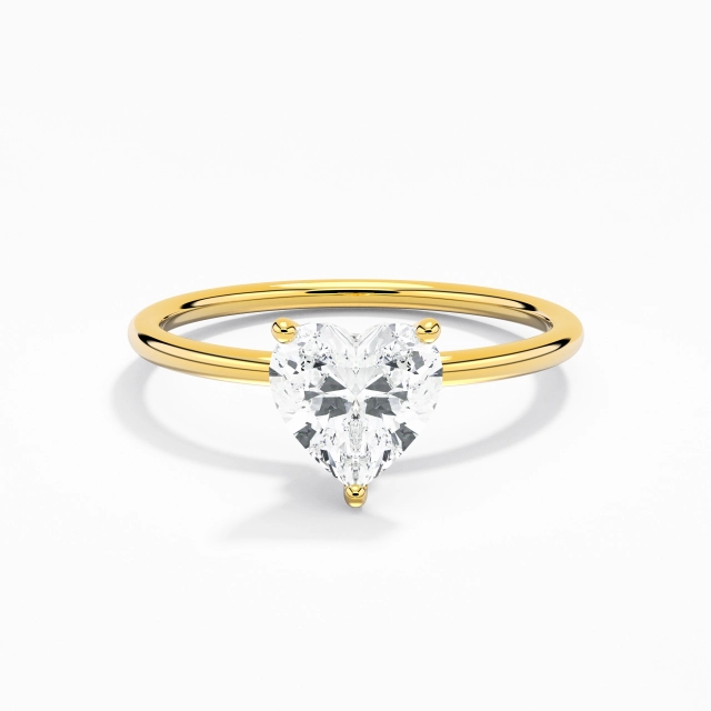 1.00ct Moissanite Engagement Ring 18K Gold