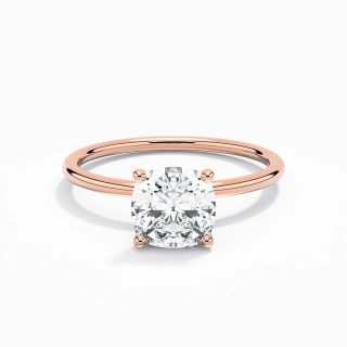 1.50ct Moissanite Engagement Ring 18K Rose Gold