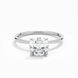 1.50ct Moissanite Engagement Ring 18K White Gold