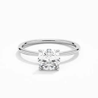 1.00ct Moissanite Engagement Ring 14K White Gold