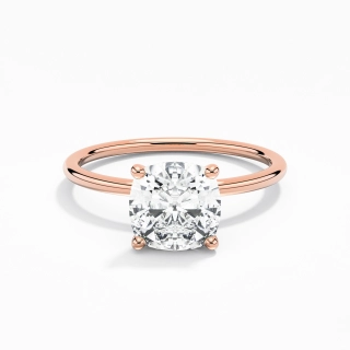 2.00ct Moissanite Bague de fiançailles Or rose 14 carats