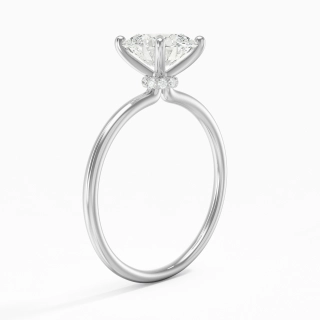 2.00ct Moissanite Engagement Ring 18K White Gold