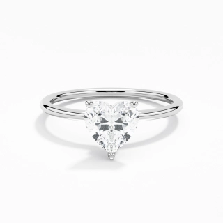 1.00ct Moissanite Engagement Ring 14K White Gold