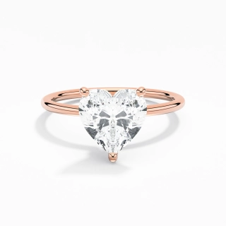 2.00ct Moissanite Engagement Ring 18K Rose Gold