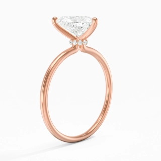 2.00ct Moissanite Engagement Ring 18K Rose Gold