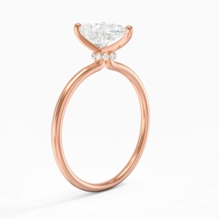 1.50ct Moissanite Engagement Ring 18K Rose Gold