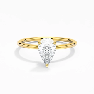 1.00ct Moissanite Engagement Ring 18K Gold