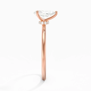 1.00ct Moissanite Engagement Ring 18K Rose Gold