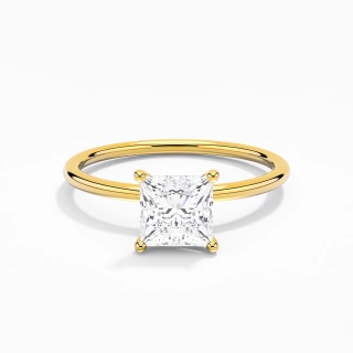 1.00ct Moissanite Engagement Ring 18K Gold