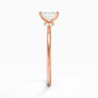 1.00ct Moissanite Engagement Ring 14K Rose Gold