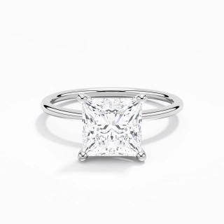 2.00ct Moissanite Engagement Ring 14K White Gold