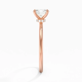 1.00ct Moissanite Engagement Ring 14K Rose Gold