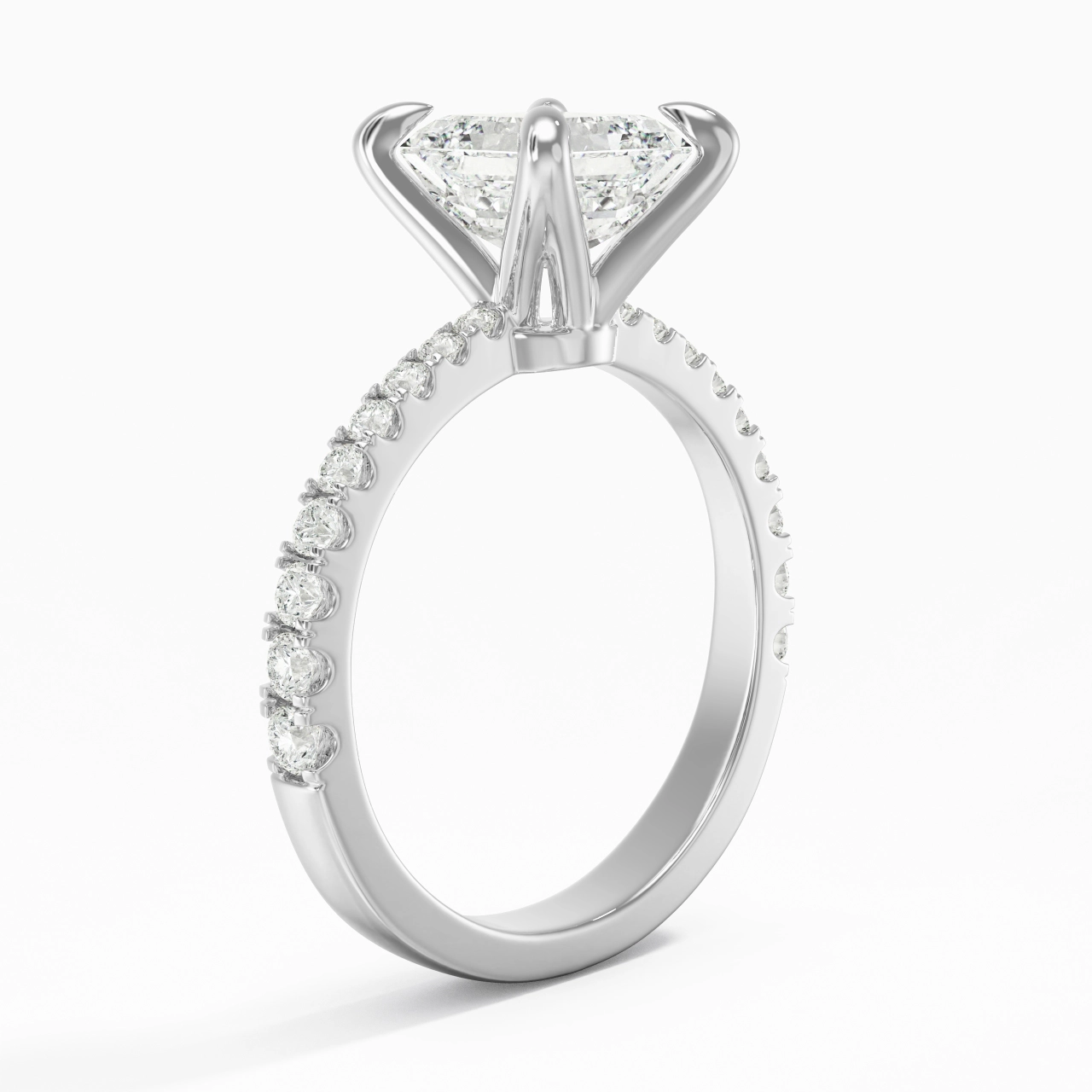 Glory Asscher 2.00ct Moissanite Engagement Ring