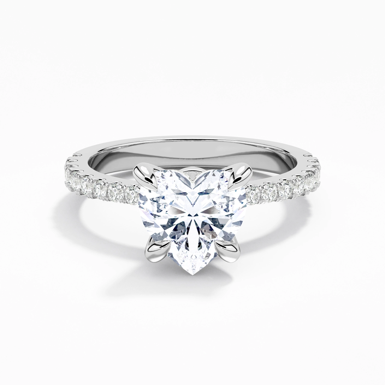 Glorieux Cœur 1.50ct Moissanite Bague de fiançailles