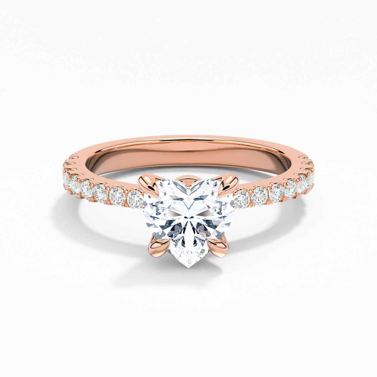 Glory Heart 1.00ct Moissanite Engagement Ring