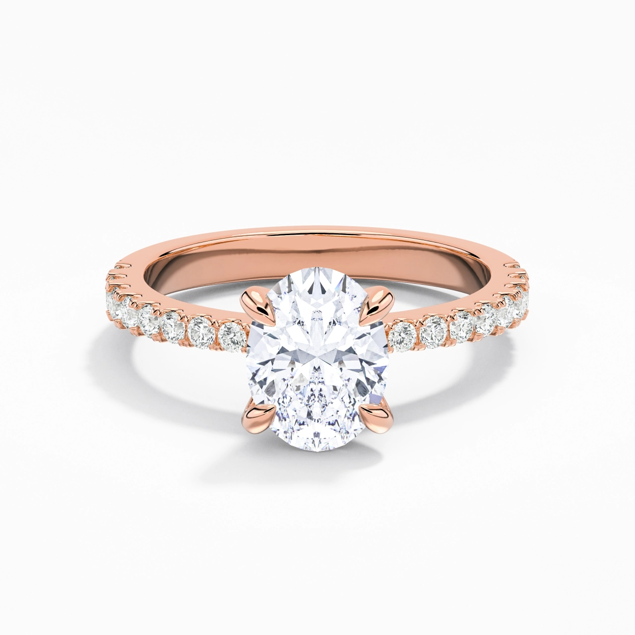 Glory Oval 1.50ct Moissanite Engagement Ring