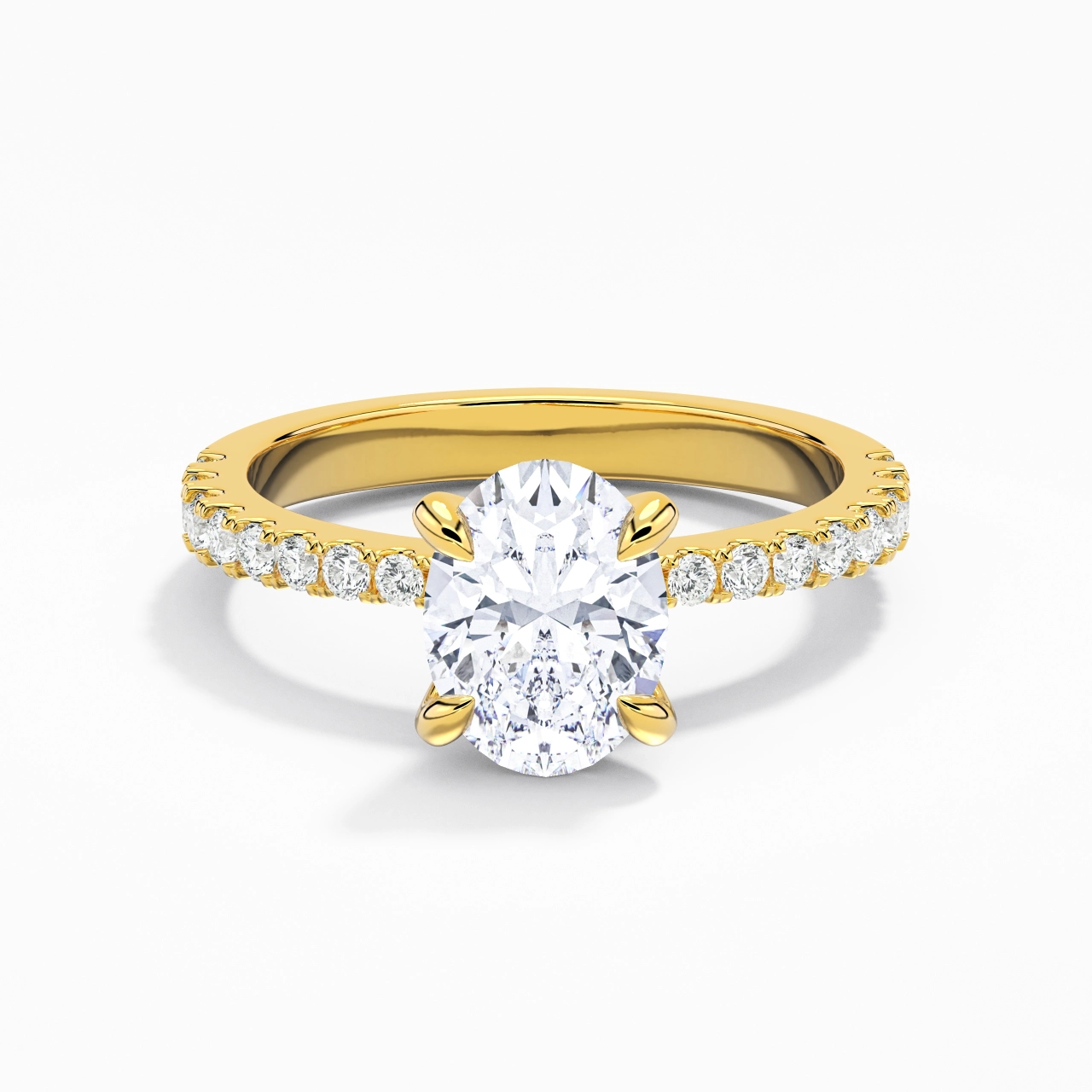 Glory Oval 1.50ct Moissanite Engagement Ring