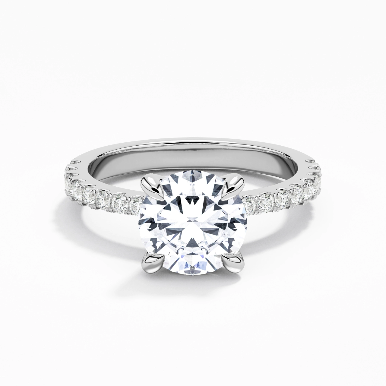 Glory Round 1.50ct Moissanite Engagement Ring