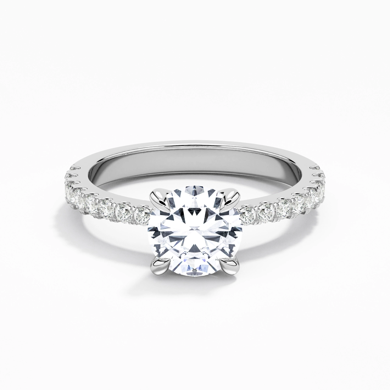 Glory Round 1.00ct Moissanite Engagement Ring