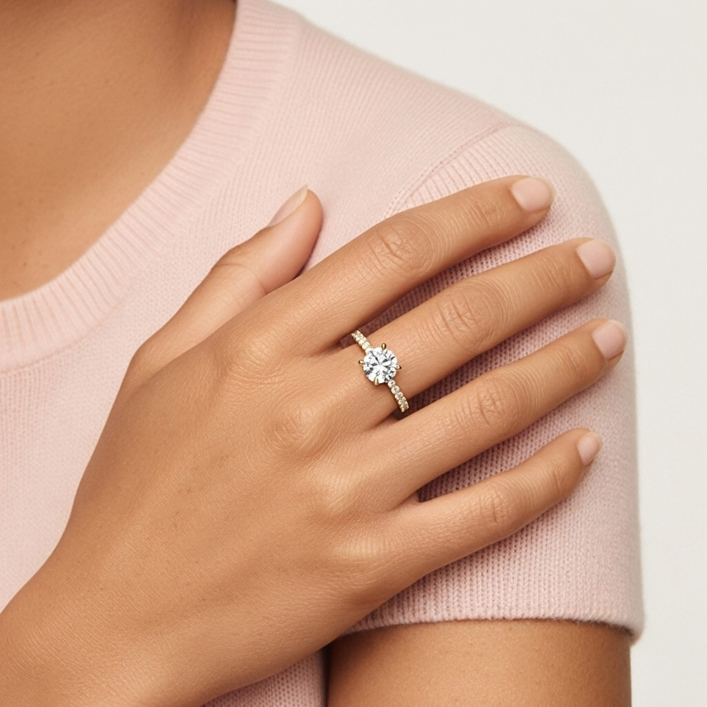 Gloria Redondo 2.00ct Moissanita Anillo de Compromiso