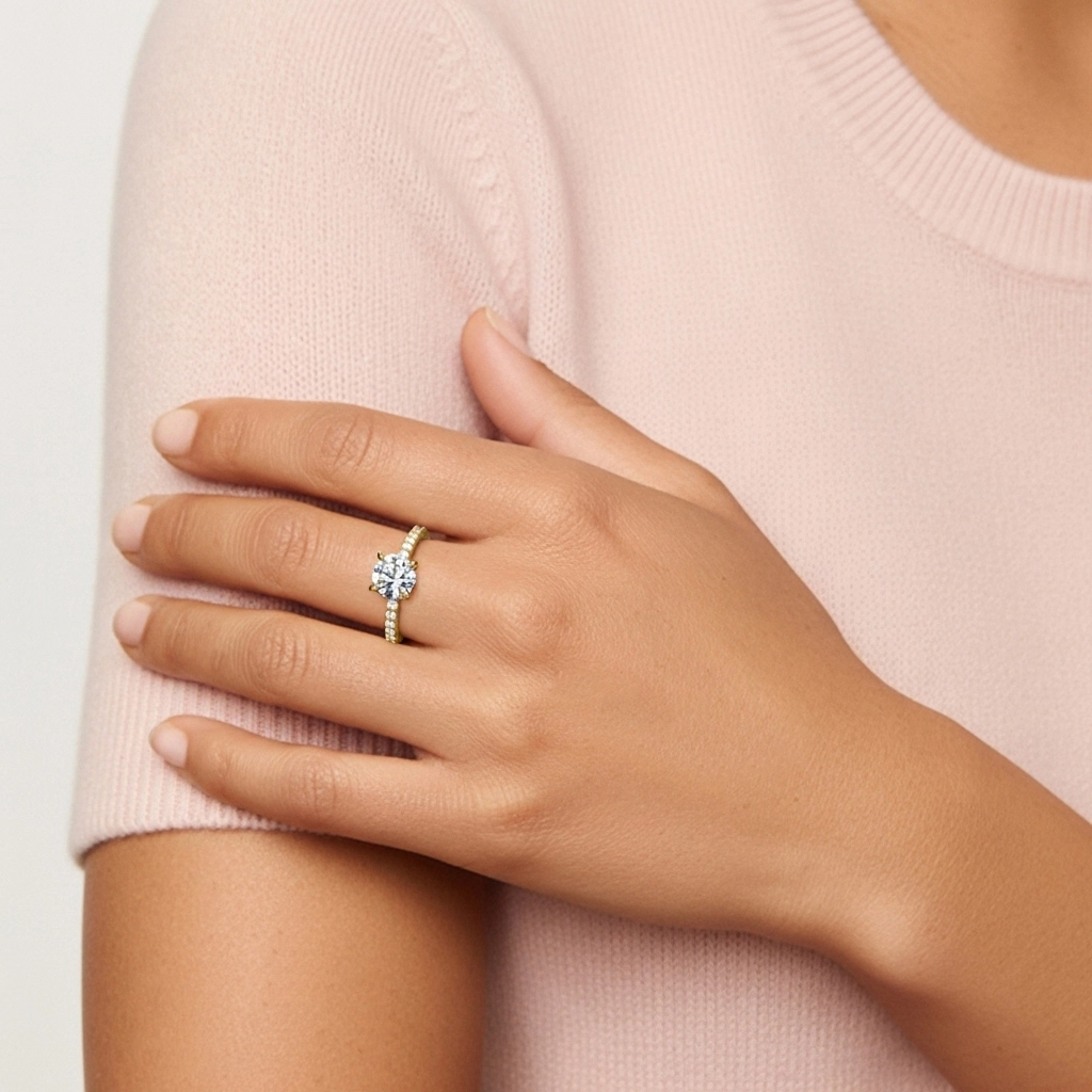 Gloria Redondo 2.00ct Moissanita Anillo de Compromiso