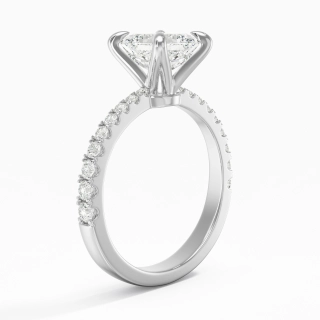 Glorieux Asscher 1.50ct Moissanite Bague de fiançailles