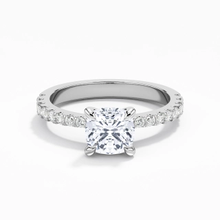 Glory Cushion 1.00ct Moissanite Engagement Ring