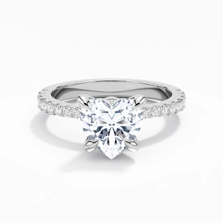 Glorieux Cœur 1.50ct Moissanite Bague de fiançailles