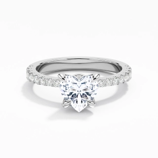 Glory Heart 1.00ct Moissanite Engagement Ring