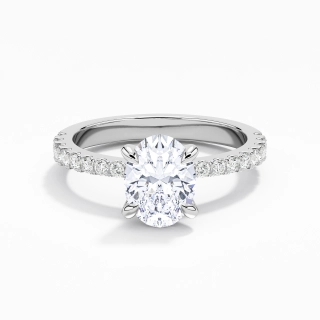 Glorieux Ovale 1.50ct Moissanite Bague de fiançailles