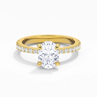 Glory Oval 1.50ct Moissanite Engagement Ring