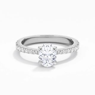 Glory Oval 1.00ct Moissanite Engagement Ring