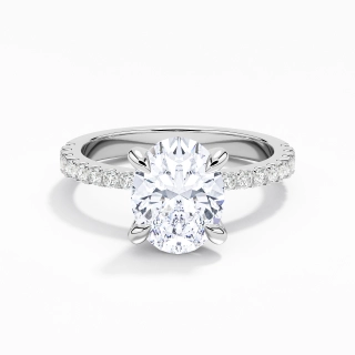 Glory Oval 2.00ct Moissanite Engagement Ring