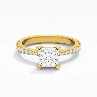 Glory Princess 1.00ct Moissanite Engagement Ring