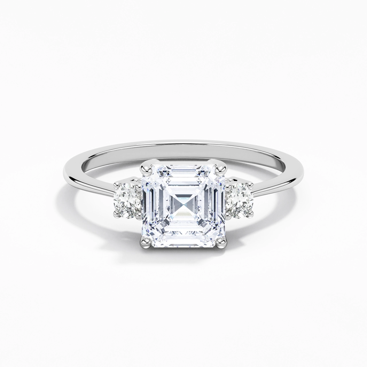 2.00ct Moissanite Engagement Ring 925 Sterling Silver