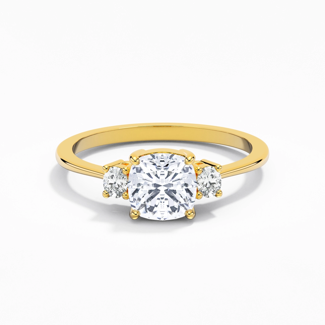 1.50ct Moissanite Engagement Ring 18K Gold