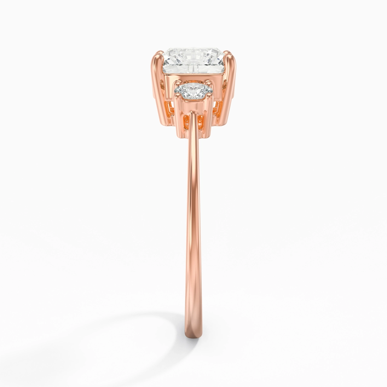 2.00ct Moissanite Engagement Ring 14K Rose Gold