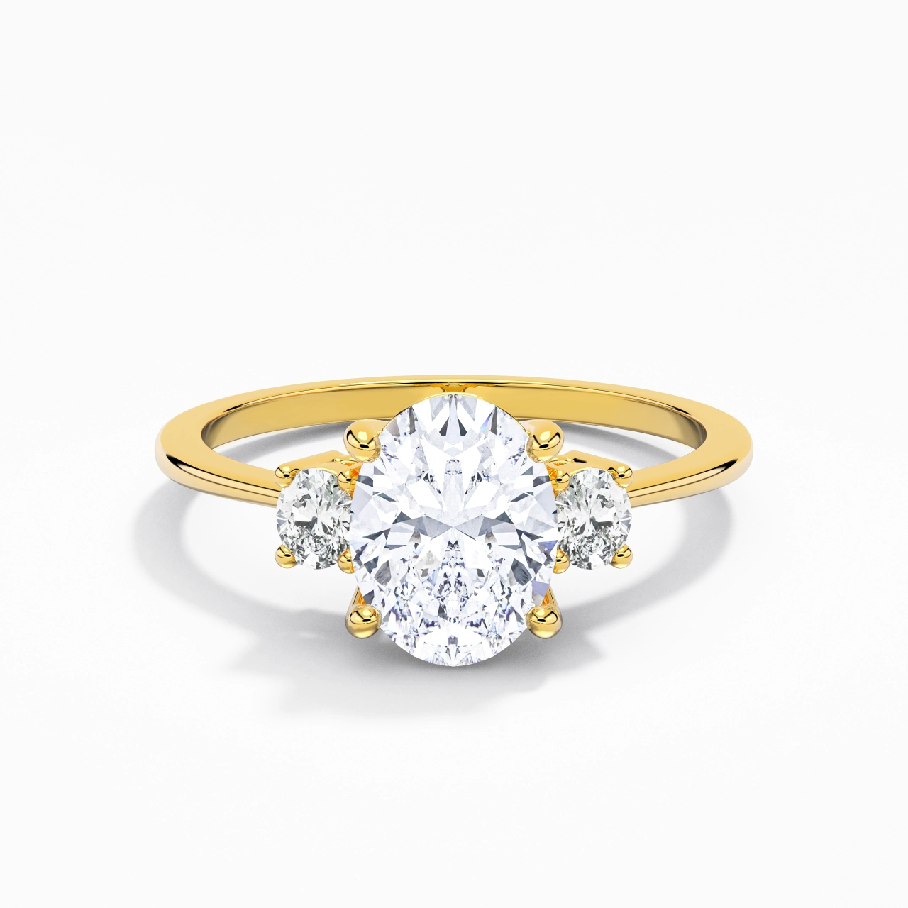 1.50ct Moissanite Engagement Ring 18K Gold