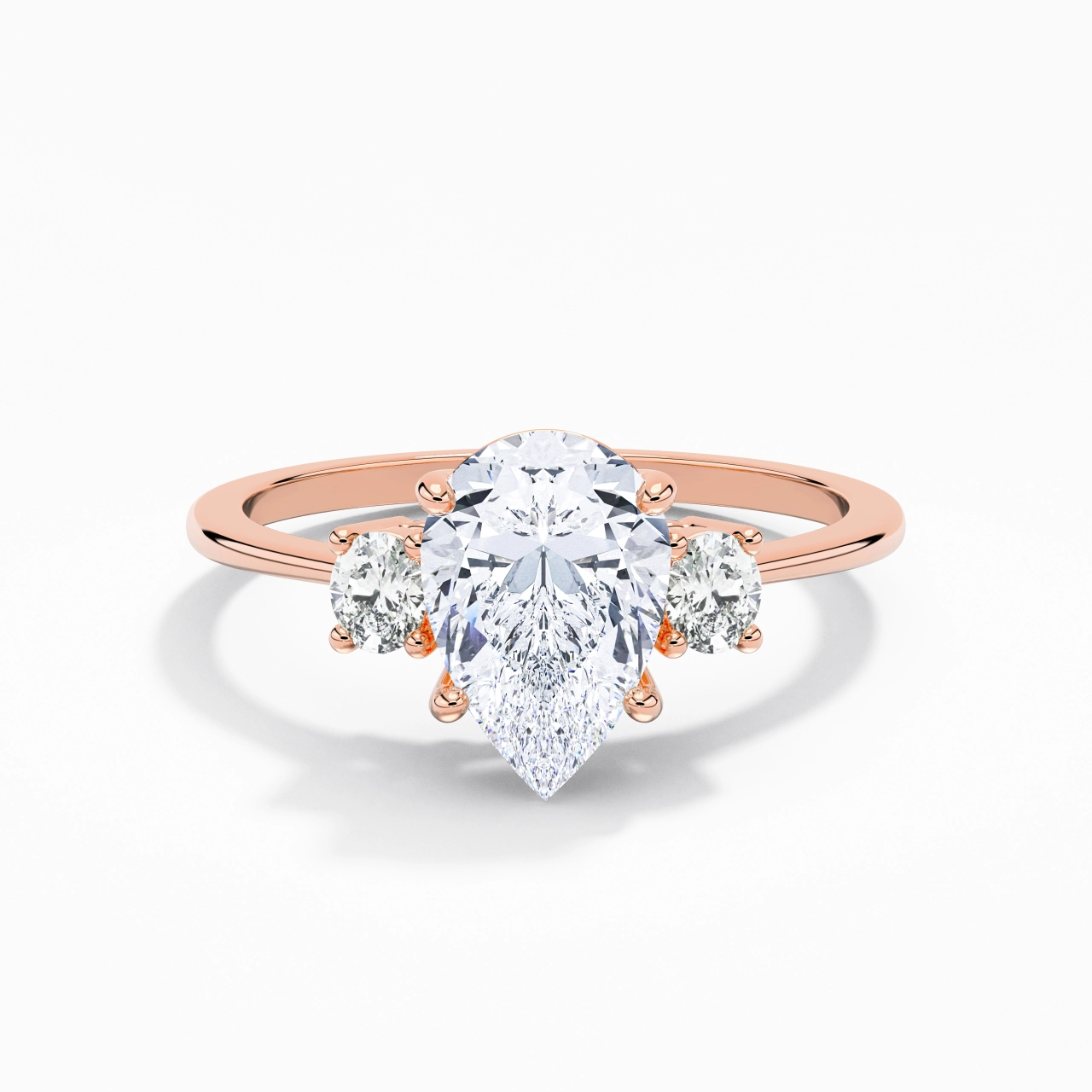 1.50ct Moissanite Engagement Ring 18K Rose Gold