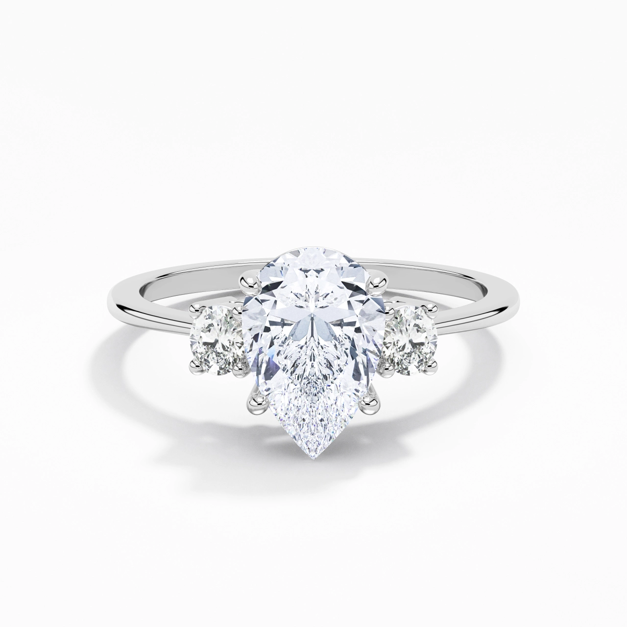 1.50ct Moissanite Engagement Ring 925 Sterling Silver