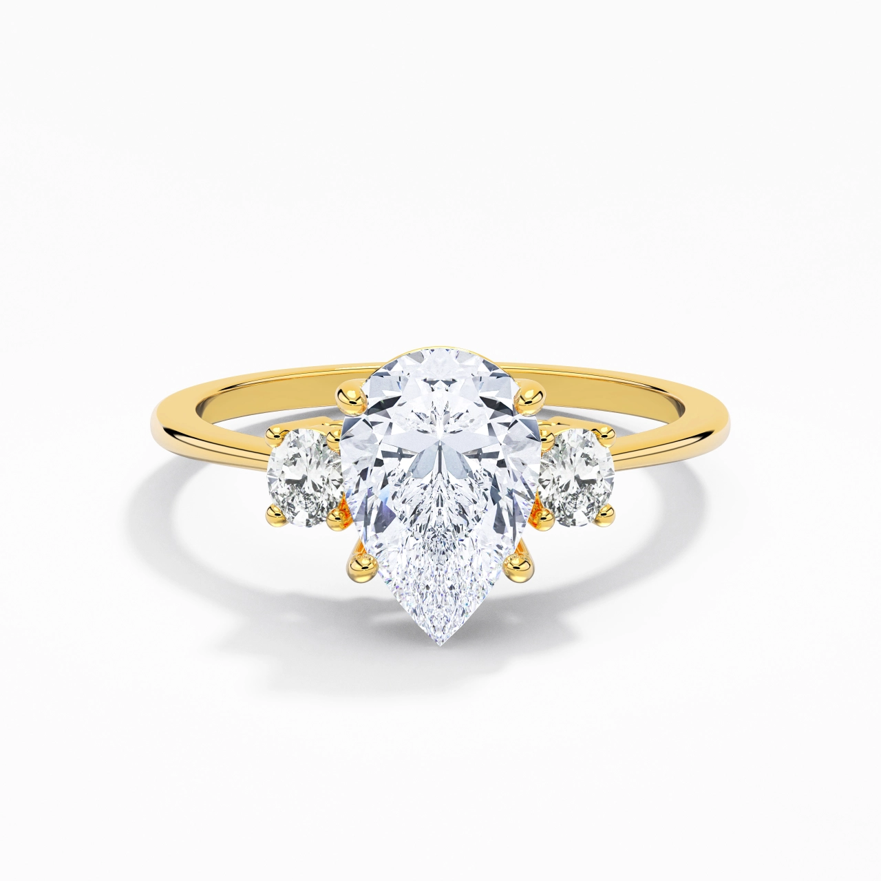 1.50ct Moissanite Engagement Ring 18K Gold