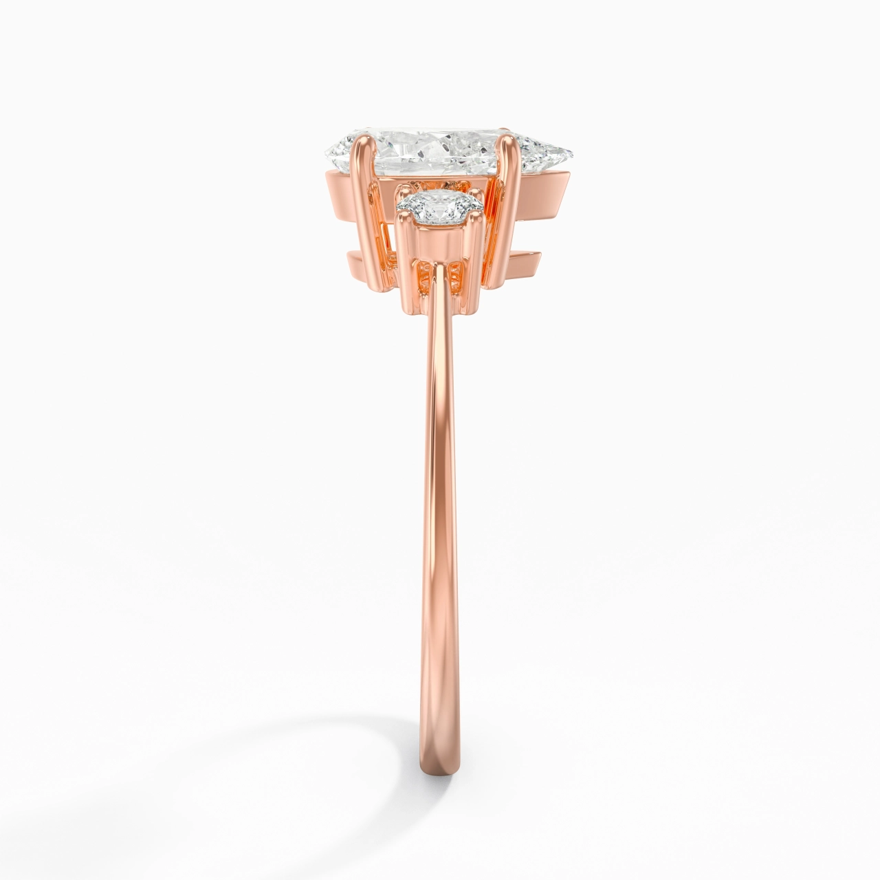 1.50ct Moissanite Engagement Ring 18K Rose Gold