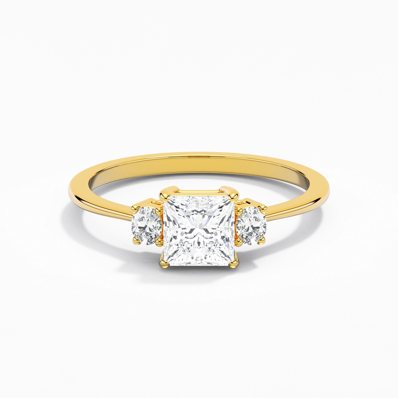 1.00ct Moissanite Engagement Ring 14K Gold