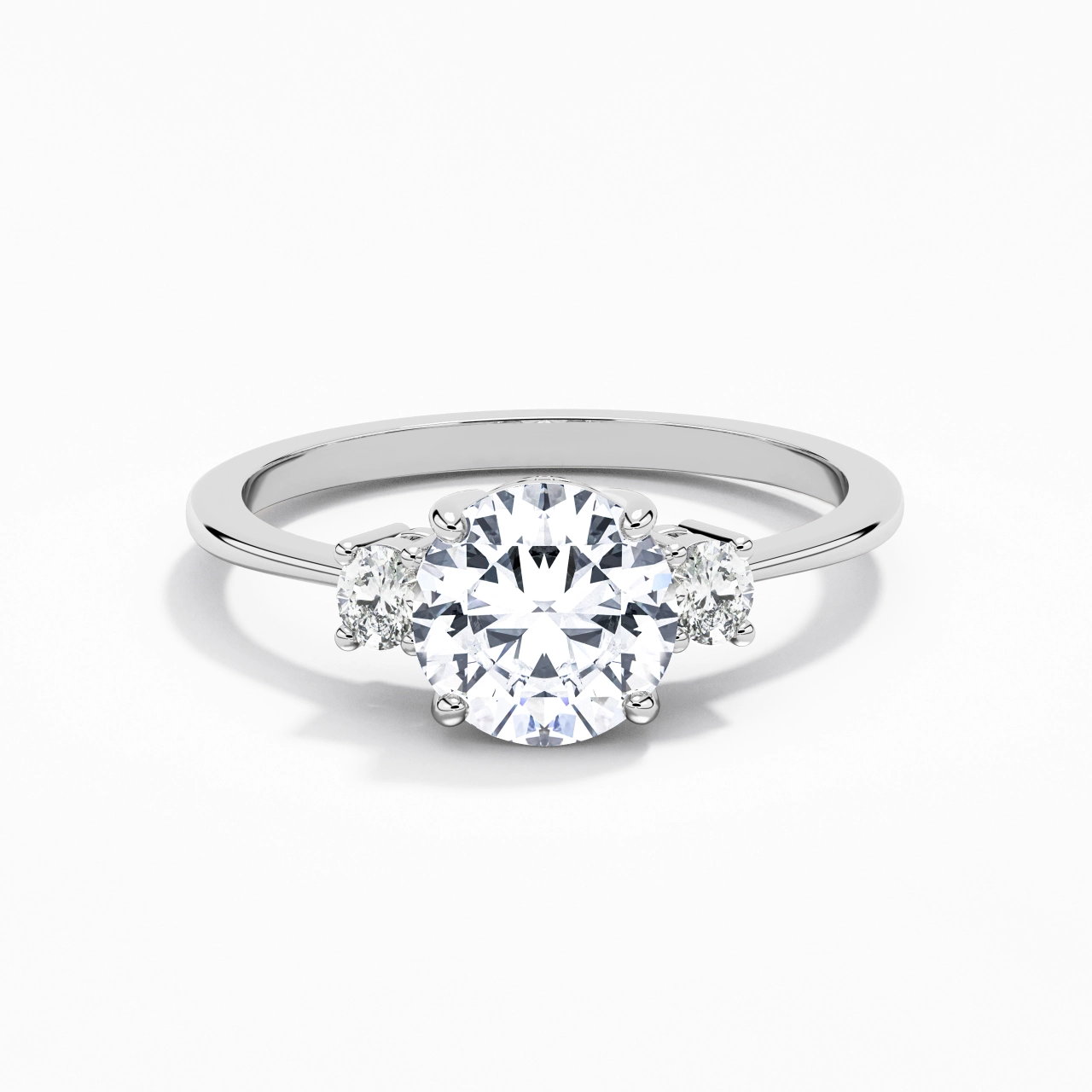 1.50ct Moissanite Bague de fiançailles Or blanc 14 carats