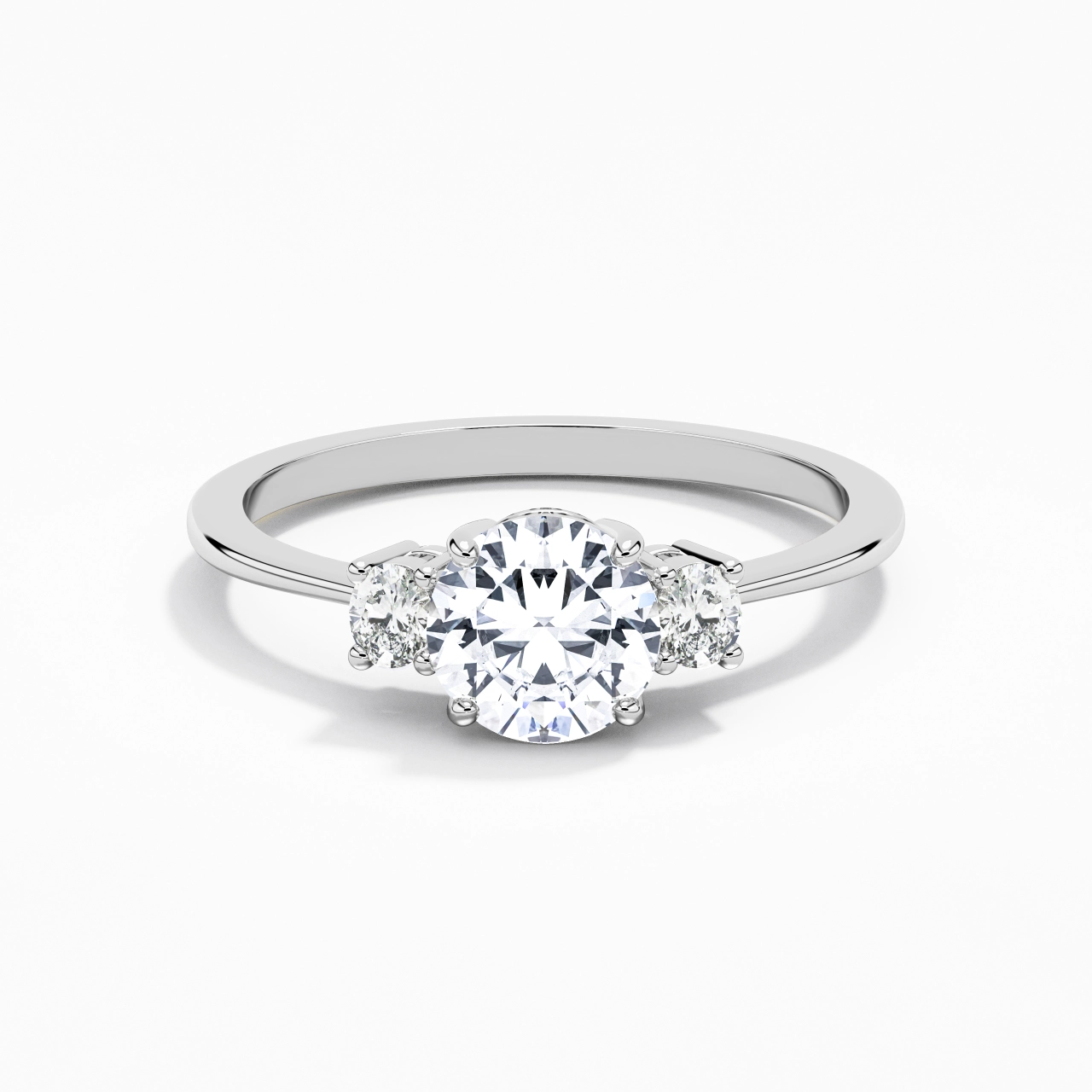 1.00ct Moissanite Engagement Ring Platinum