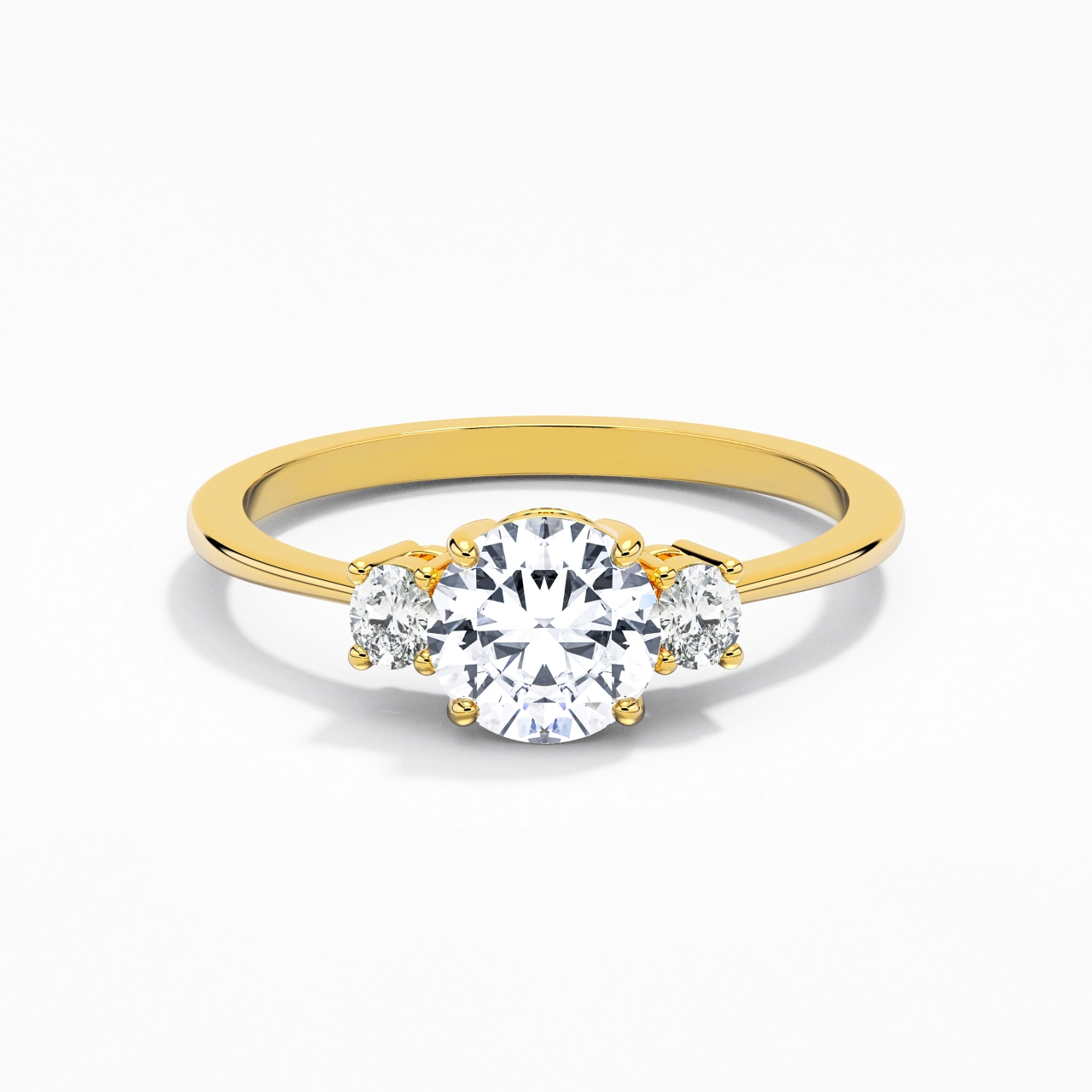 1.00ct Moissanite Engagement Ring 14K Gold