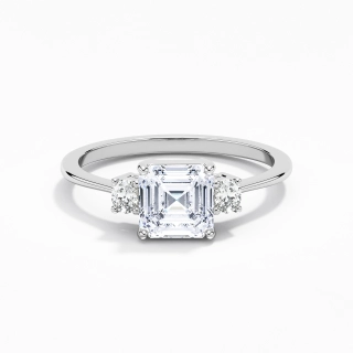 1.50ct Moissanite Bague de fiançailles Platine