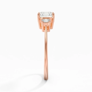 1.00ct Moissanite Engagement Ring 14K Rose Gold