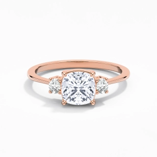 2.00ct Moissanite Engagement Ring 14K Rose Gold